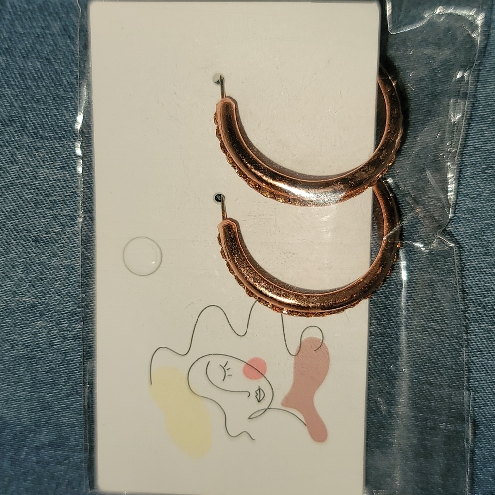 Rose gold hoop earrings